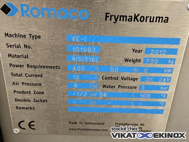 Désaérateur sous vide en continu ROMACO FrymaKoruma type VE-1- Inox 316