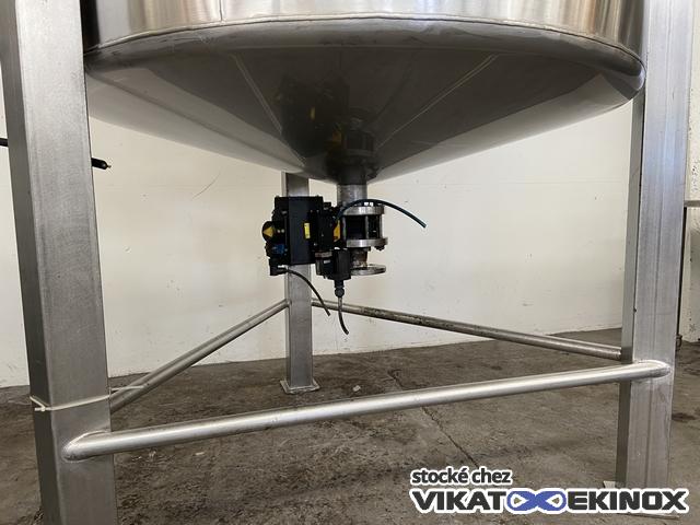 Cuve mélangeuse 3000 litres inox 304 avec calorifuge - Chauffage électrique 3KW