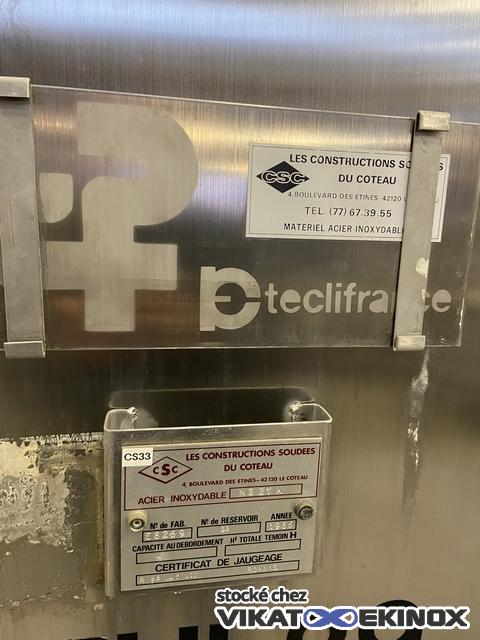 Container/ cuve 2400 litres inox 304 - CSC