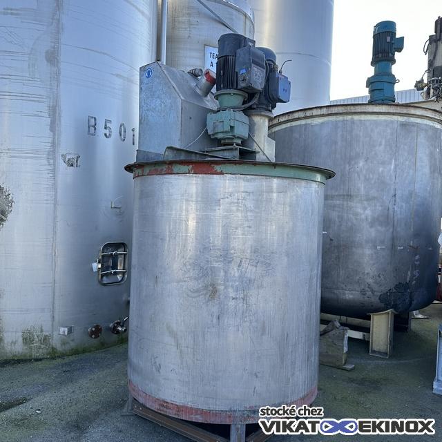 Cuve 3750 litres à double agitation ancre et défloculeuse