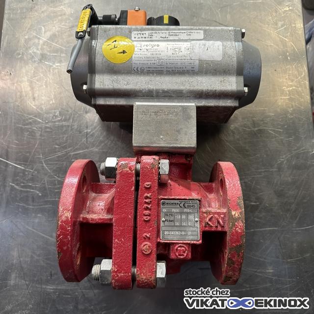 Vanne à boisseau sphérique DN40 revêtue RICHTER KN PN16 PFA-L