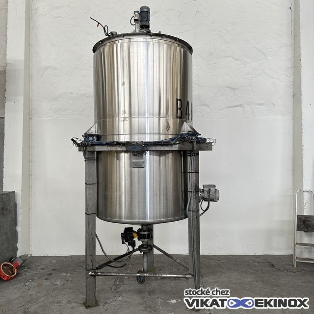 Cuve mélangeuse 2500 litres inox 304 BIO-INOX avec calorifuge - Chauffage électrique 3KW