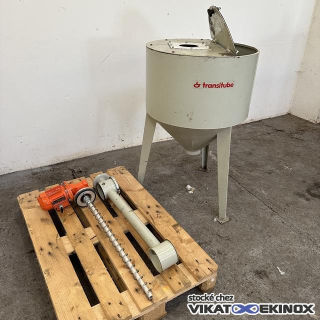 Trémie acier 200 litres et vis TRANSITUBE