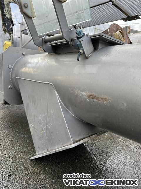 S/S lifting screw conveyor Lg. 5500 mm with VATRON MAU hopper type VEA 300/9