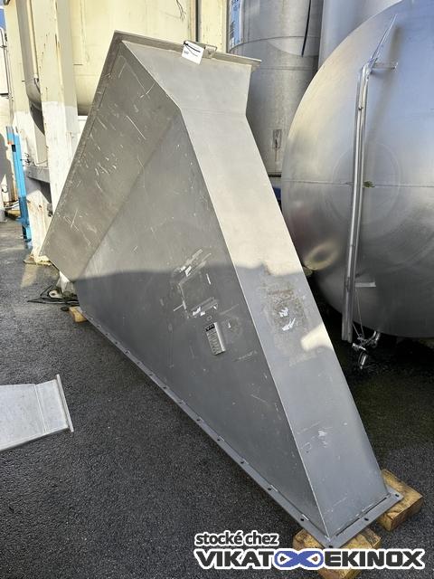 S/S lifting screw conveyor Lg. 5500 mm with VATRON MAU hopper type VEA 300/9