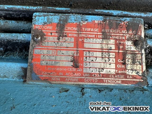 S/S lifting screw conveyor Lg. 5500 mm with VATRON MAU hopper type VEA 300/9
