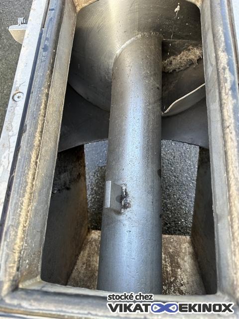 S/S lifting screw conveyor Lg. 5500 mm with VATRON MAU hopper type VEA 300/9