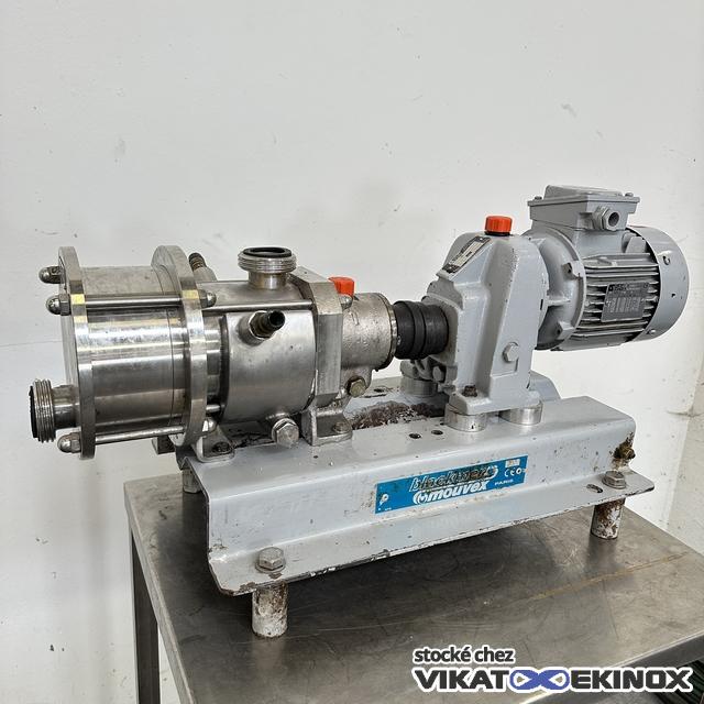 Pompe volumétrique 556 l/h à piston excentré inox MOUVEX type C2I EL VT - Double enveloppe