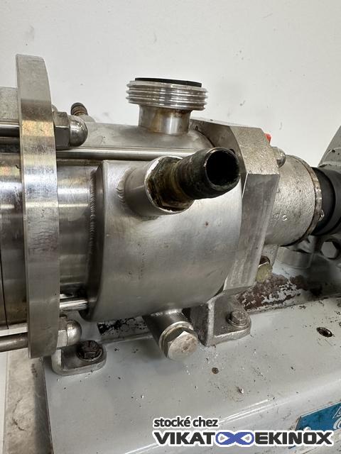 Pompe volumétrique 556 l/h à piston excentré inox MOUVEX type C2I EL VT - Double enveloppe