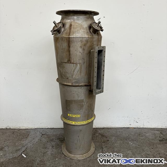 Cuve /trémie/ colonne inox Haut. 1565 mm