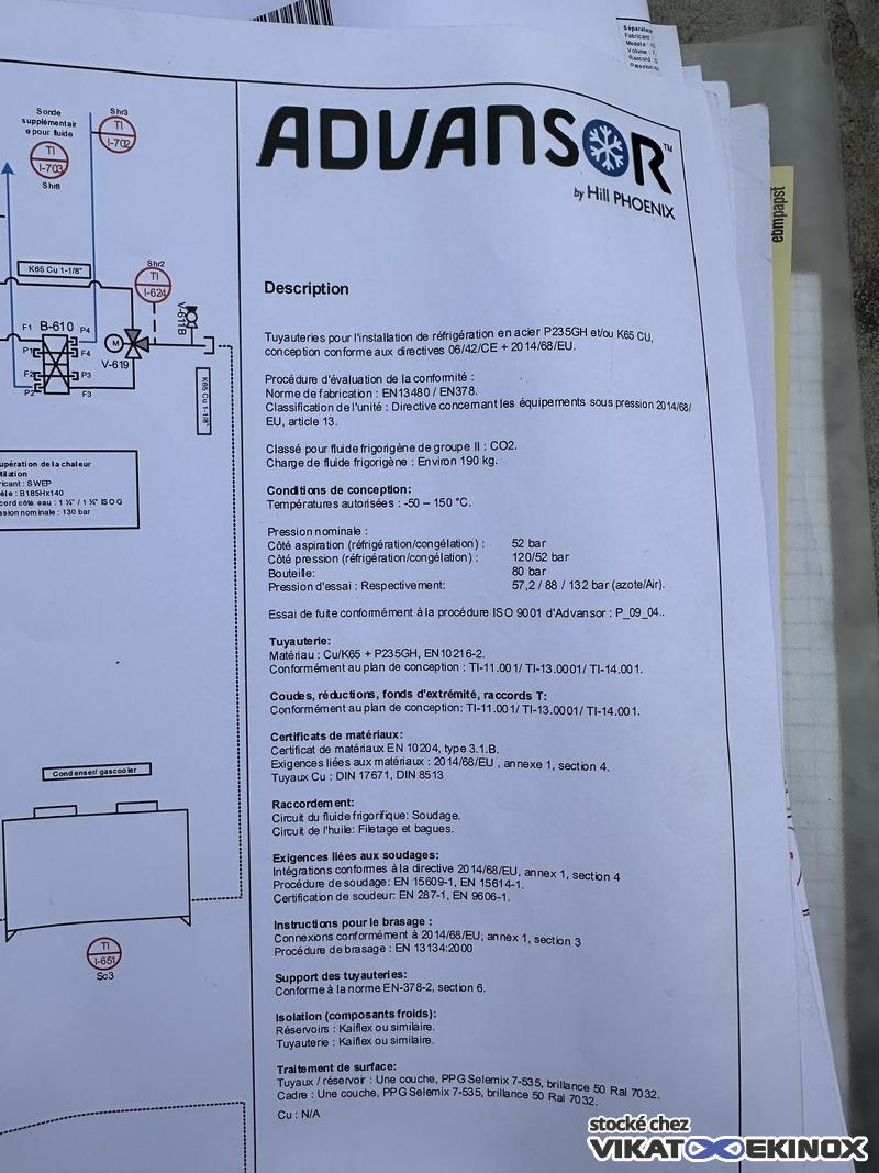 Groupe de production d'eau glacée MODINE ECO Heat transfer coolers type PAE83E4.3063 - ADVANSOR