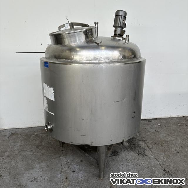 Cuve inox agitée 700 litres double enveloppe