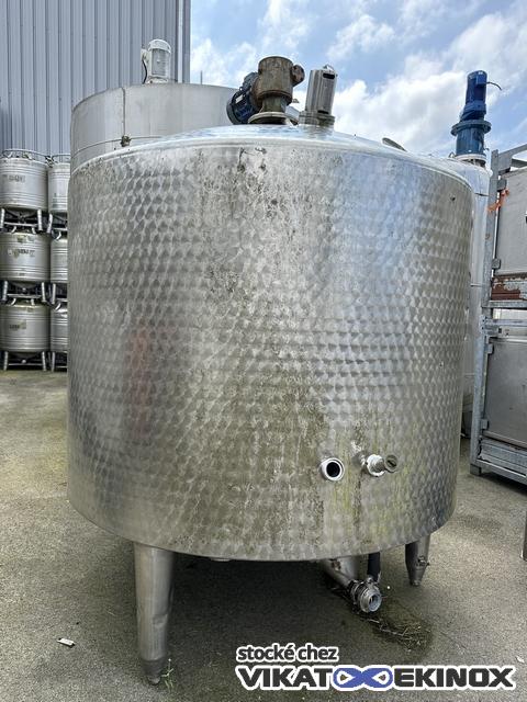 Cuve inox 3800 litres agitée double enveloppe