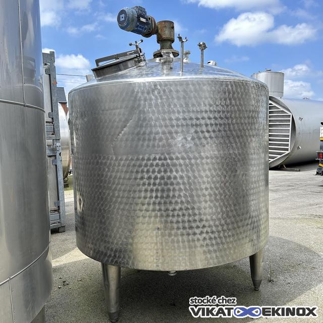 Cuve inox 3800 litres agitée double enveloppe