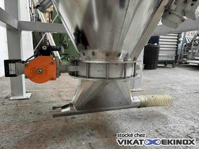 AZO 675L S/S hopper with weighting cells