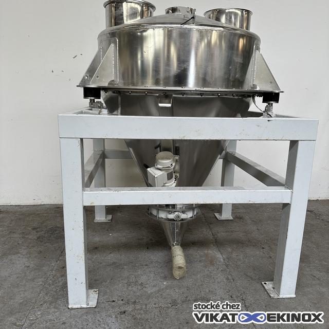 Trémie inox 675 litres AZO avec pesons