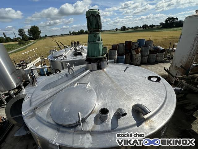 Cuve inox agitée 10000 litres ALFA LAVAL type SP