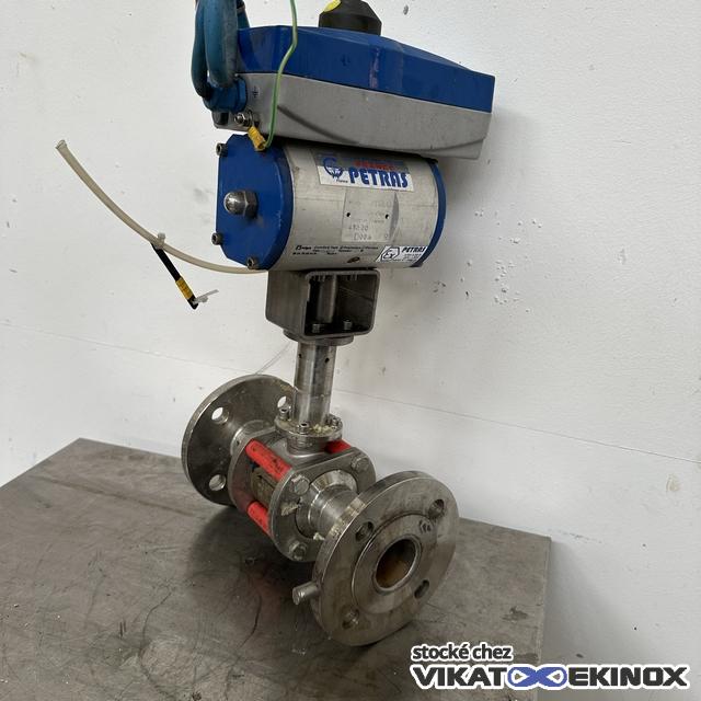 Vanne inox à boule DN40 avec actionneur PETRAS