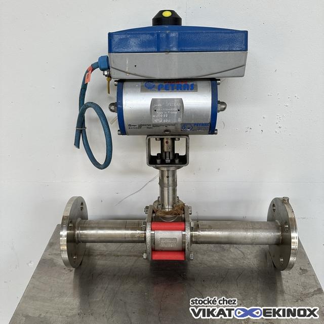Vanne inox à boule DN40 avec actionneur PETRAS