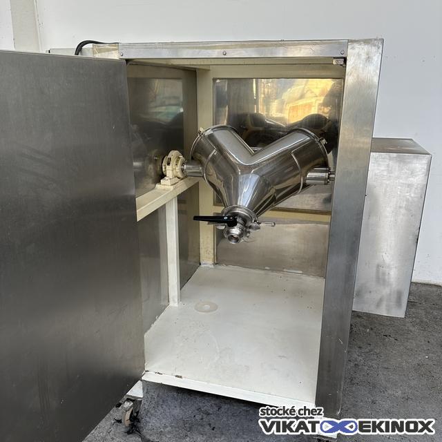 Mélangeur rotatif en V - 45 litres total APEX type 165B - Inox