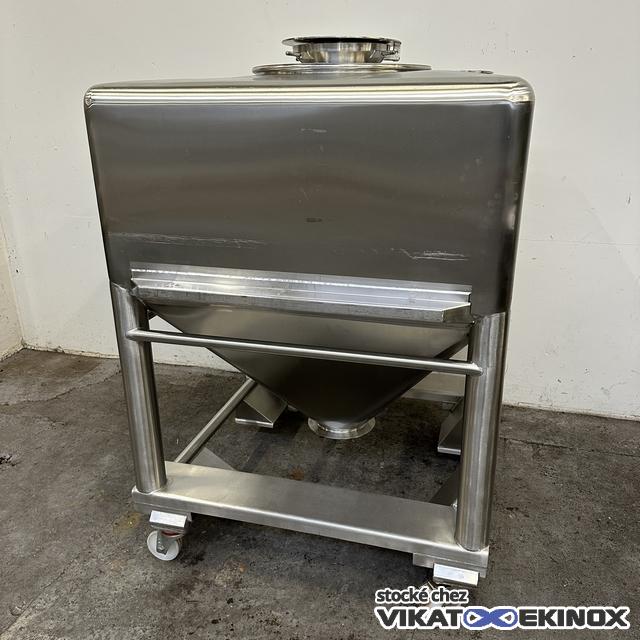 Container inox 1200 litres  PHARMATECH Ltd pour poudre