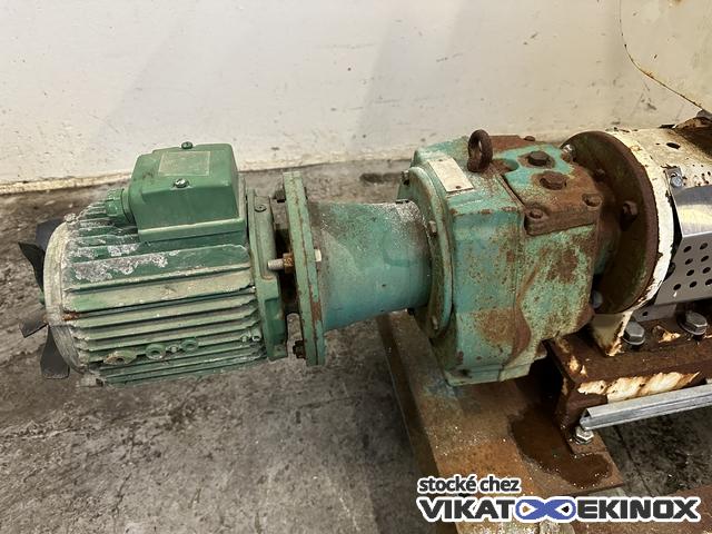 Pompe à vis excentrée avec vis de gavage et émotteur PCM type MV15IBB10 - Inox