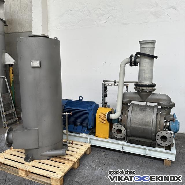 Pompe à vide à anneau liquide 1700 m3/h CUTES type CNN-1002 SS6 DN avec séparateur - Inox 316