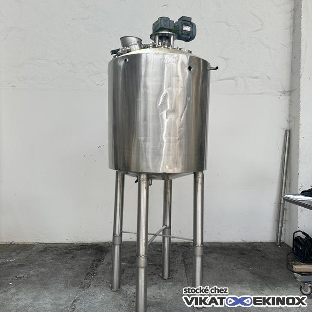 Cuve agitée 600 litres inox 316L - Double enveloppe et calorifuge inox
