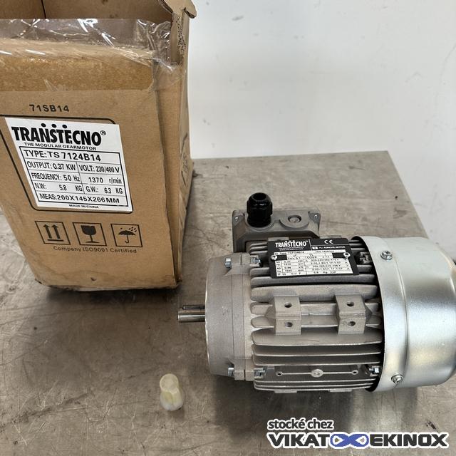 Moteur 0.37 kw 1370 T/min TRANSTECNO type TS7124B14 - Etat neuf