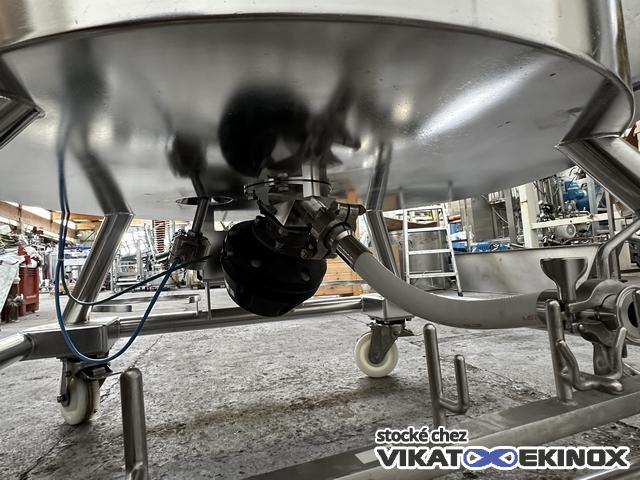 689 L. Stainless steel jacketed mixing tank - FUNDAMIX vibratory mixer