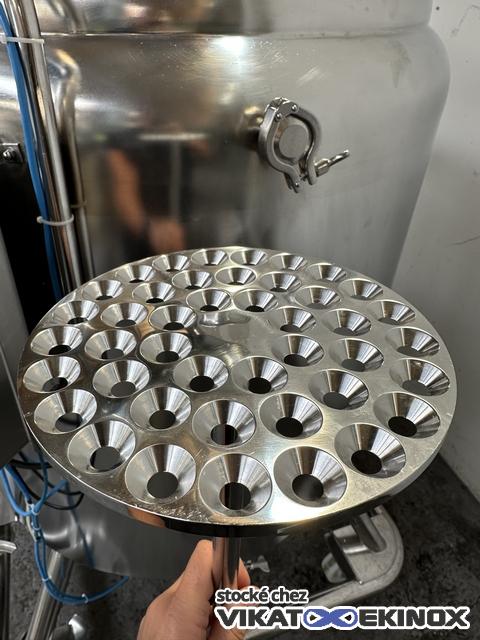 680 L. Stainless steel jacketed mixing tank - VIBRO MIXER E3 vibratory mixer