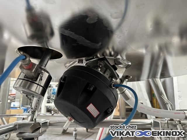 680 L. Stainless steel jacketed mixing tank - VIBRO MIXER E3 vibratory mixer