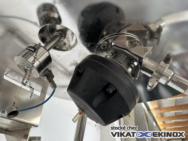 689 L. Stainless steel jacketed mixing tank - VIBRO MIXER E3 vibratory mixer
