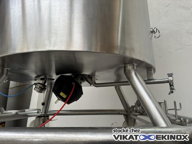 682 L. Stainless steel jacketed mixing tank - FUNDAMIX vibratory mixer