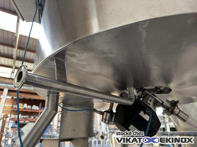 682 L. Stainless steel jacketed mixing tank - FUNDAMIX vibratory mixer
