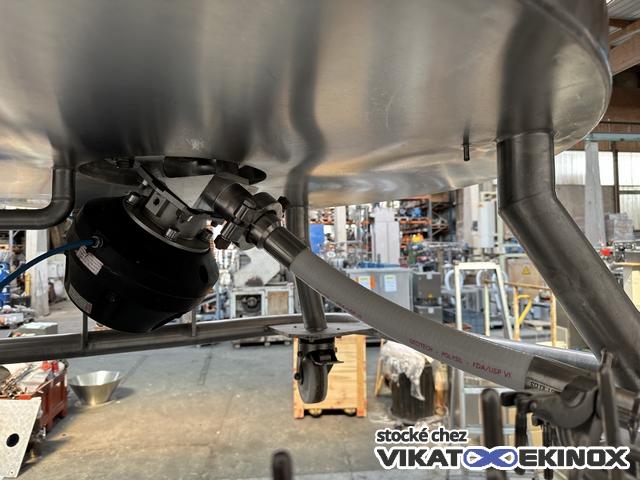 682 L. Stainless steel jacketed mixing tank - FUNDAMIX vibratory mixer