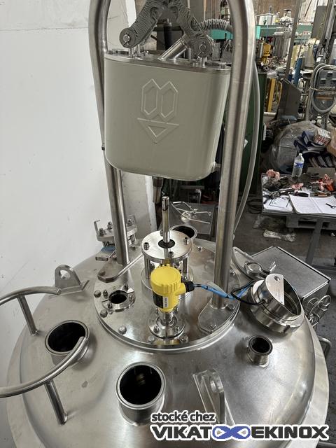 682 L. Stainless steel jacketed mixing tank - FUNDAMIX vibratory mixer