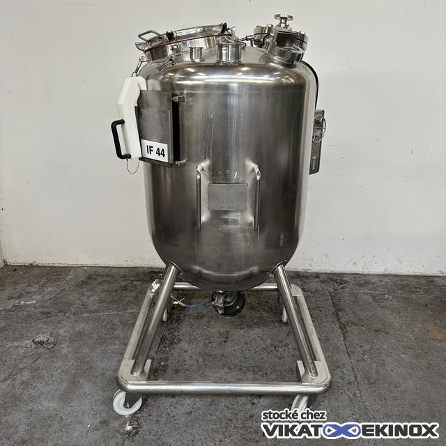 Cuve inox agitée 640 litres total - 1/+2,5 bar