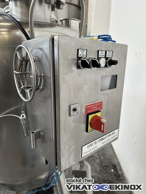 Cuve inox agitée 350 litres total - -1/ 2,5 bar