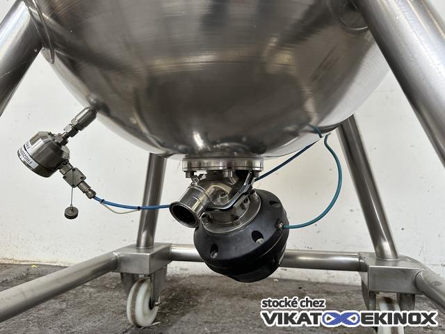 Cuve inox agitée 350 litres total - -1/ 2,5 bar