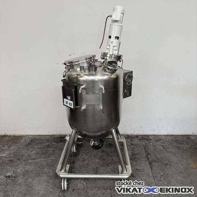 Cuve inox agitée 350 litres total - -1/ 2,5 bar