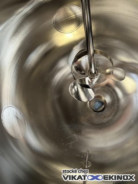 Cuve inox agitée 350 litres total - -1/ 2,5 bar