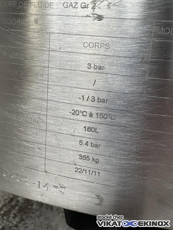 160 L S/S jacketed mixing tank
