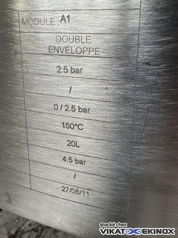 160 L S/S jacketed mixing tank