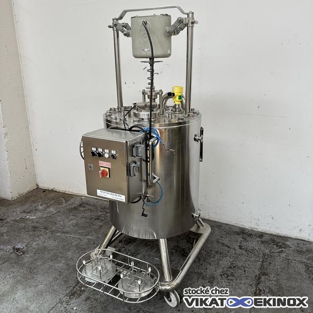 Cuve inox 157 litres - double enveloppe - Agitation vibrante Graber + Pfenninger type 3