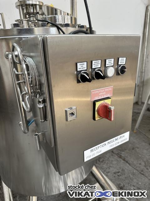 157 L S/S jacketed tank - Vibrating agitator Graber +Pfenninger type 3