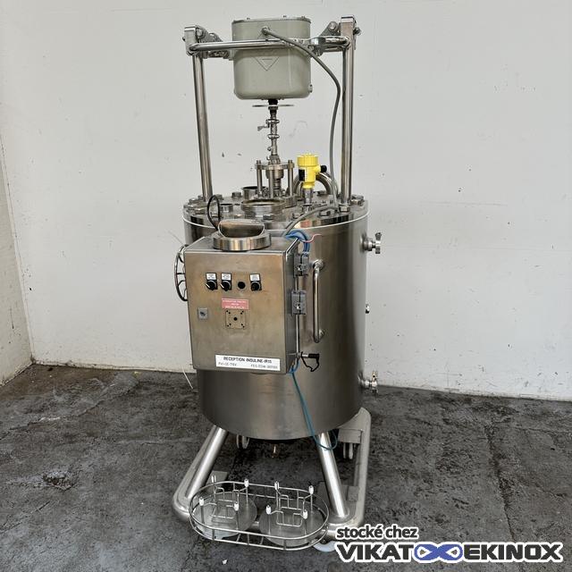 Cuve inox 150 litres total - double enveloppe - Agitation vibrante Graber + Pfenninger type 3