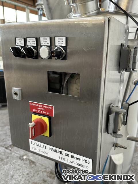 Cuve inox agitée 100 litres - P.S. 2,5 bar