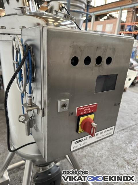 100 L S/S mixing tank - O.P. 2,5 bar