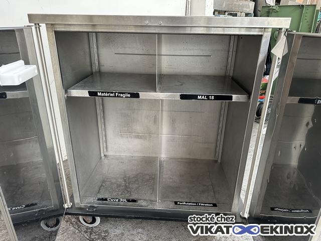HUPFER STWS S/S transport cart - 875 litres